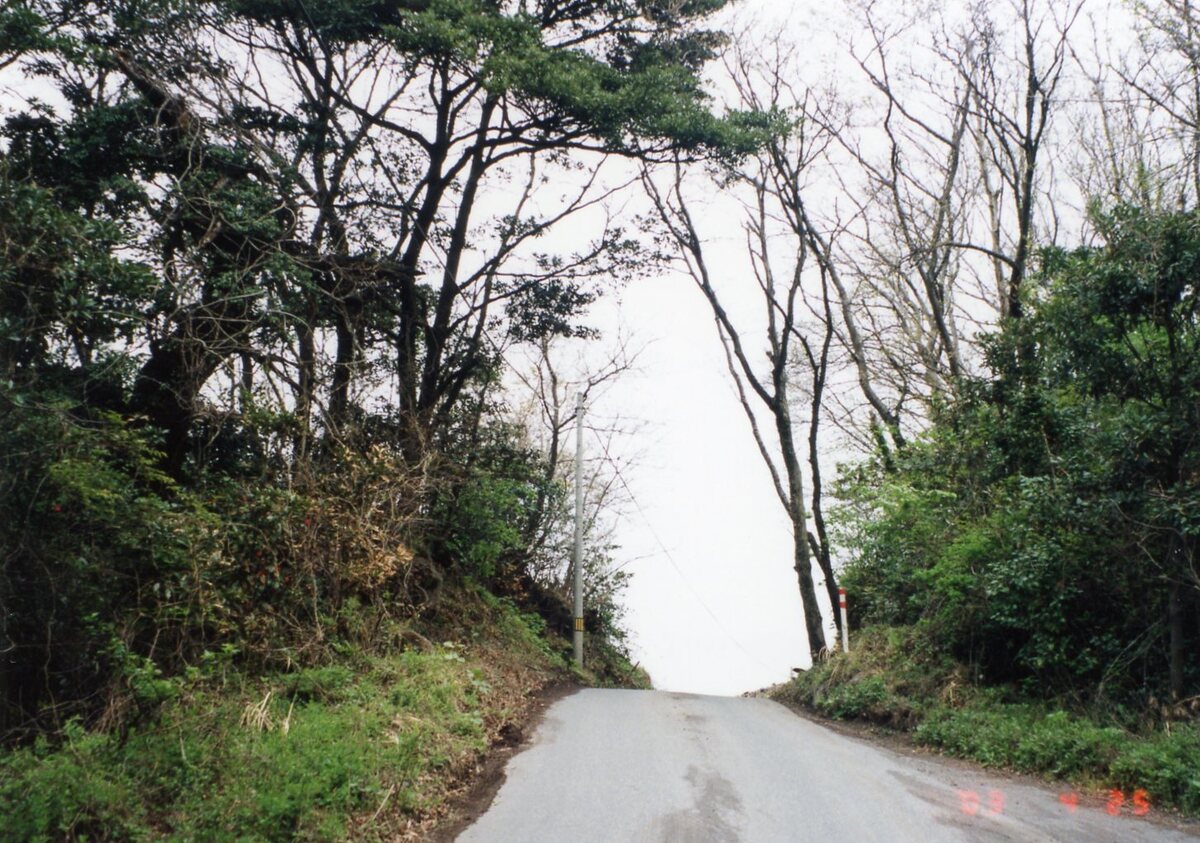 〔写真〕三崎新道碑/三島県令道路改修記念画帖　其之三　飽海郡三崎新道ノ内字有那無那ノ関趾切リ割ノ図