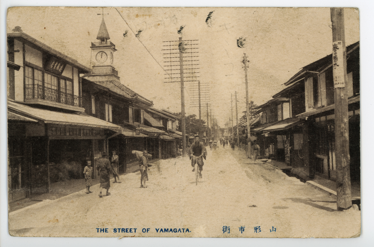 〔絵葉書〕山形市街 THE STREET OF YAMAGATA　高井商店発行